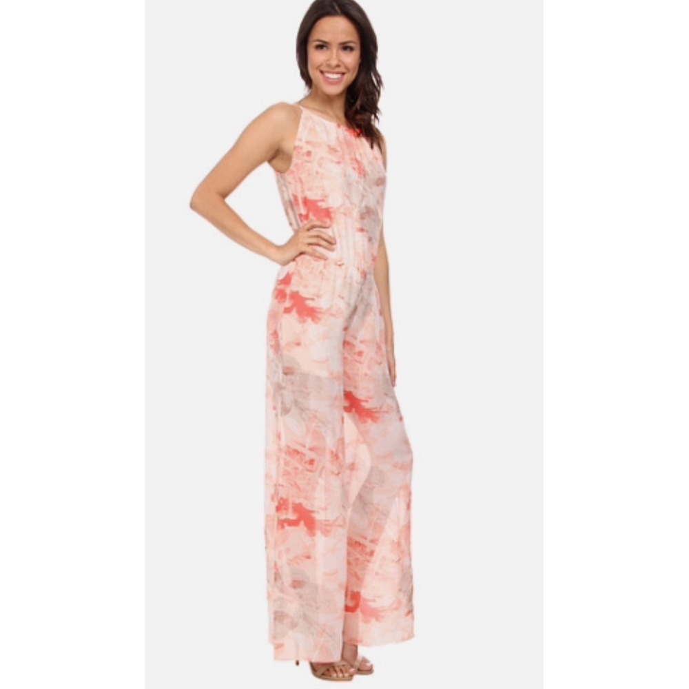 Tommy Bahama Carrara Mist Jumpsuit Tourmaline Floral Size 8 New With Tags